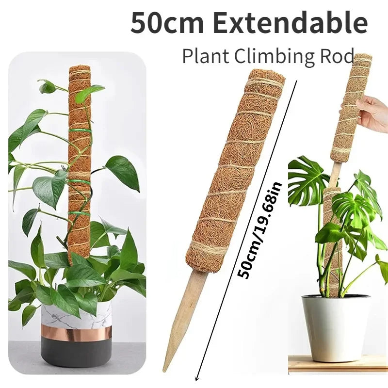 Bendable Plant Moss Coir Pole, Climbing Support Stick for Indoor & Balcony Vines