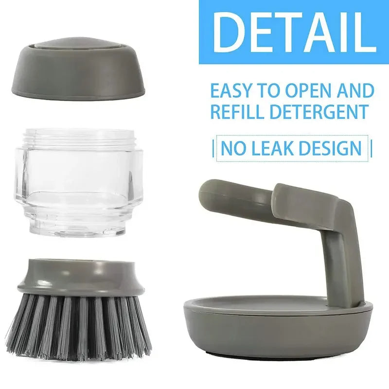 Dish Brush With Soap Dispenser Palm Brush Dish washing Kitchen Scrub Brushes
