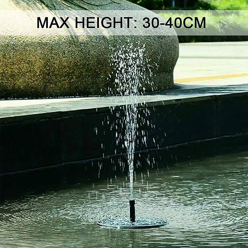 Solar Fountain Pump - Floating Solar Panel with 4 Nozzles for Bird Baths & Garden Ponds