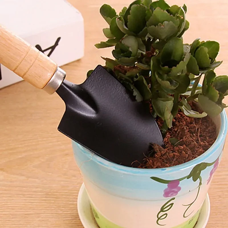 3Pcs Mini Garden Tool Set, For Digging & Weeding Small Plants, Flowers, Cactus, Vegetables | Indoor Plant Care Tools