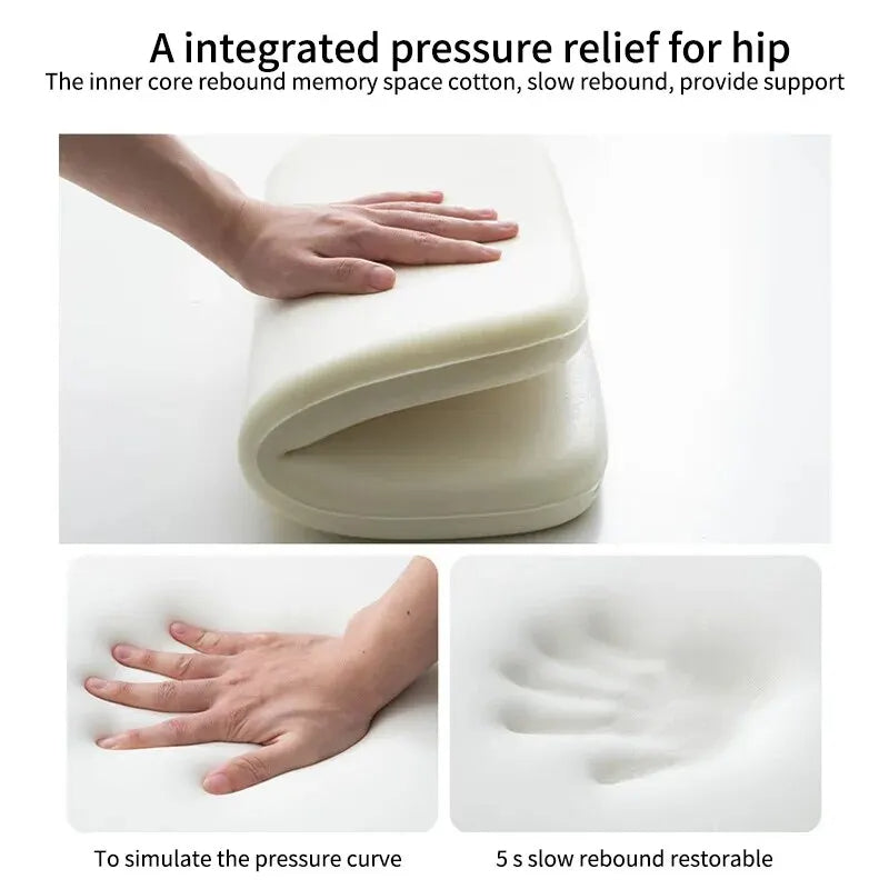 Ergonomic Memory Foam Seat Cushion, Office & Student Hemorrhoid Relief for Prolonged Sitting
