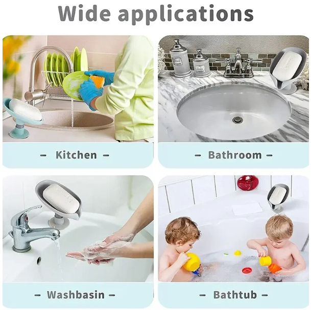 Drain Soap Holder Leaf Shape Soap Box
