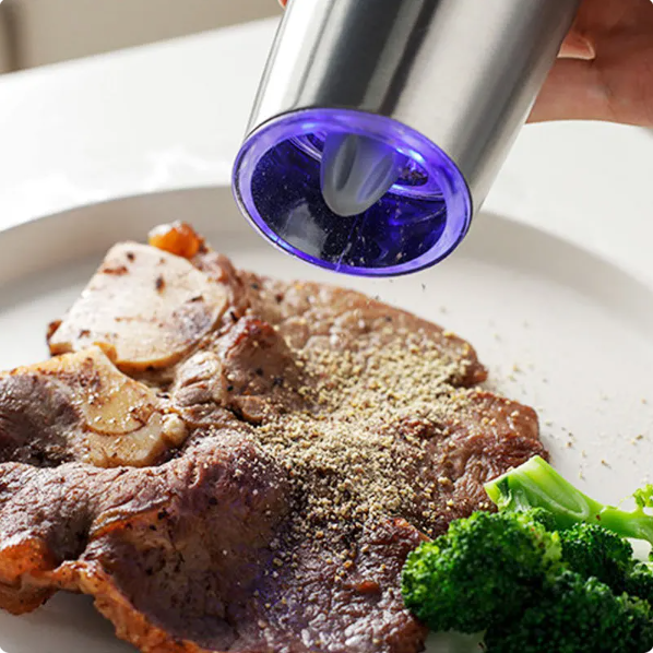 Electric Automatic Mill Spice Salt and Pepper Grinder Gravity LED Light