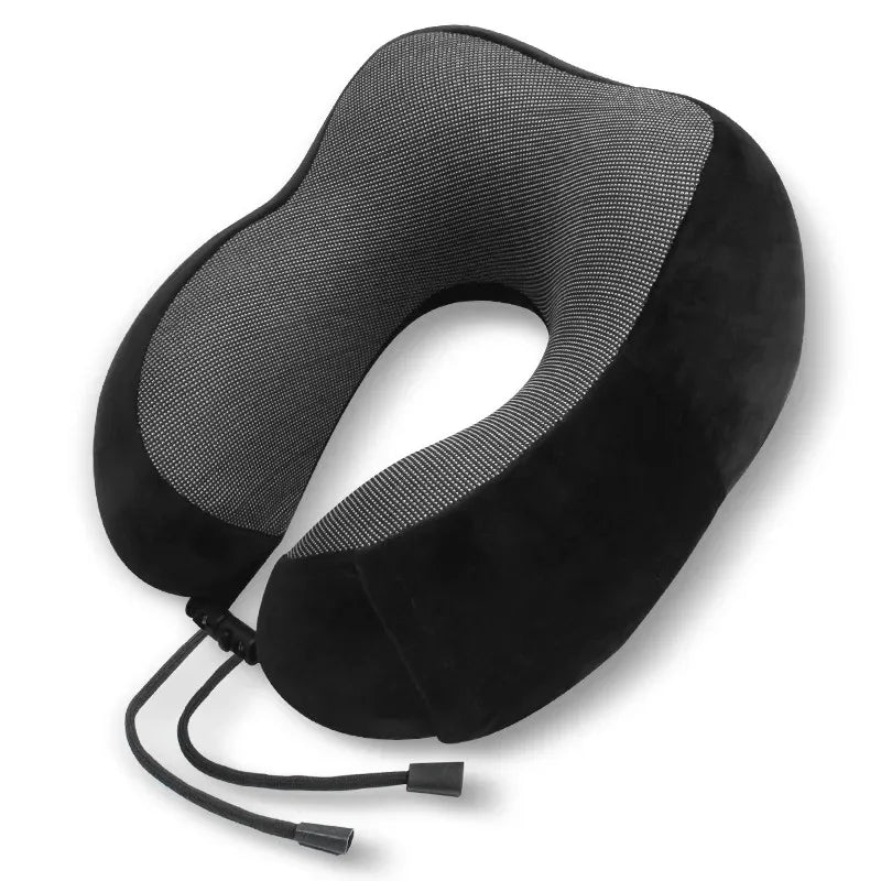 U-Shaped Memory Foam Neck Pillow, Soft Travel & Massage Pillow for Airplane