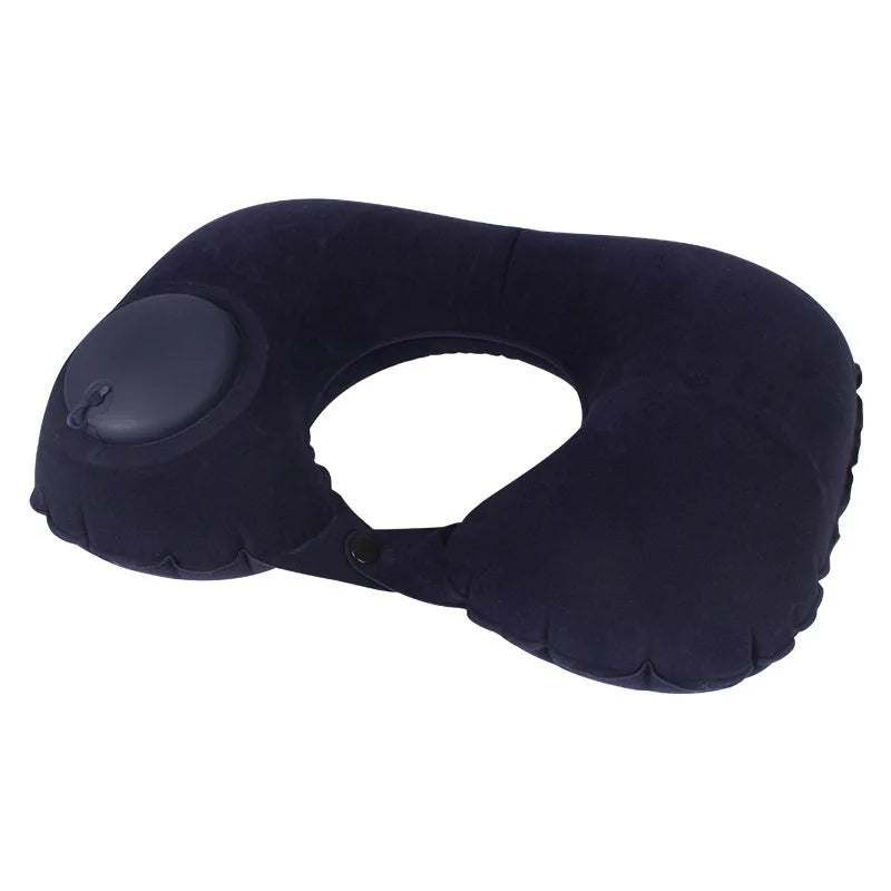 Inflatable Travel Neck Pillow for Airplane, Super Light U-Shape Cervical Support