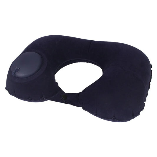 Inflatable Travel Neck Pillow for Airplane, Super Light U-Shape Cervical Support
