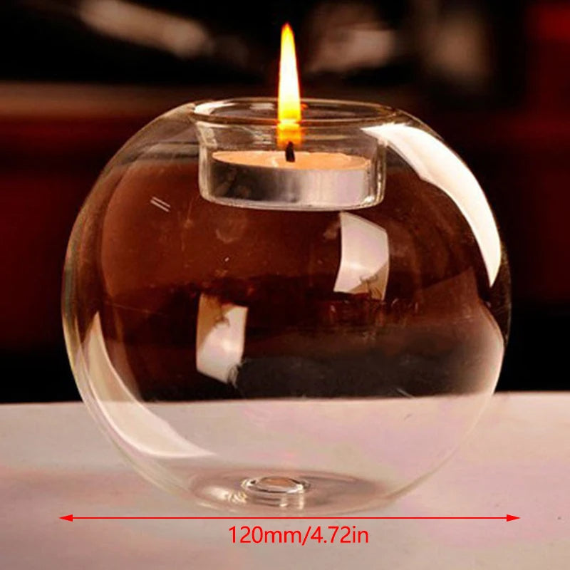 Glass Candle Holder with Hollow Design , European Style for Weddings, Parties, and Table Decorations