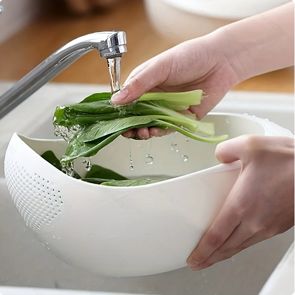 1 Piece of Rice Drainage Basket Rice Filter Fruit and Vegetable