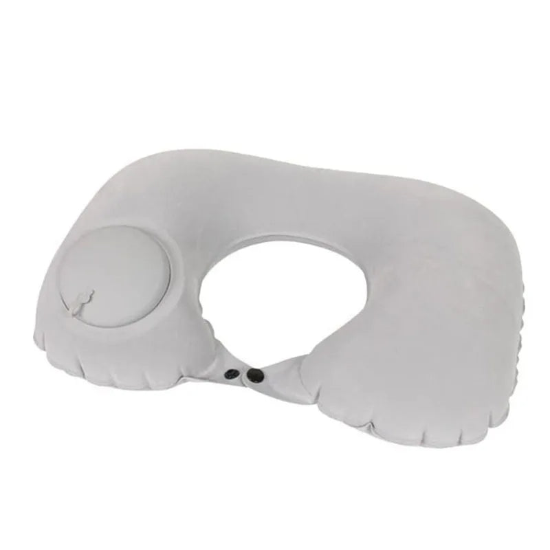 Inflatable Travel Neck Pillow for Airplane, Super Light U-Shape Cervical Support