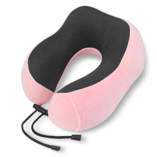 U-Shaped Memory Foam Neck Pillow, Soft Travel & Massage Pillow for Airplane