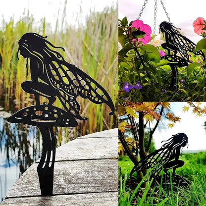 Garden Fairy Metal Decor - Charming Outdoor Decoration for Patio & Lawn