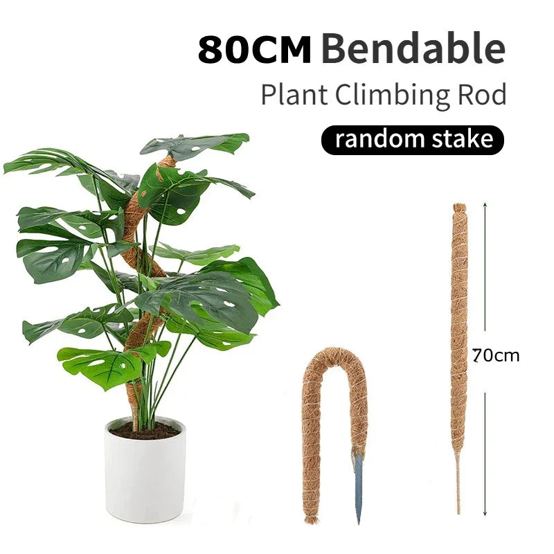 Bendable Plant Moss Coir Pole, Climbing Support Stick for Indoor & Balcony Vines