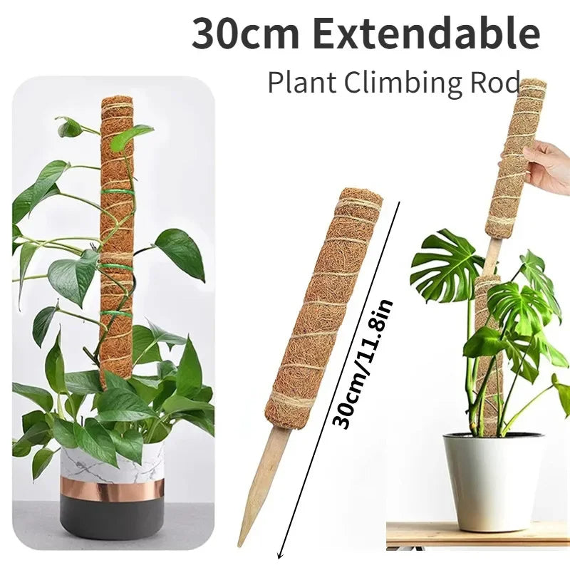 Bendable Plant Moss Coir Pole, Climbing Support Stick for Indoor & Balcony Vines