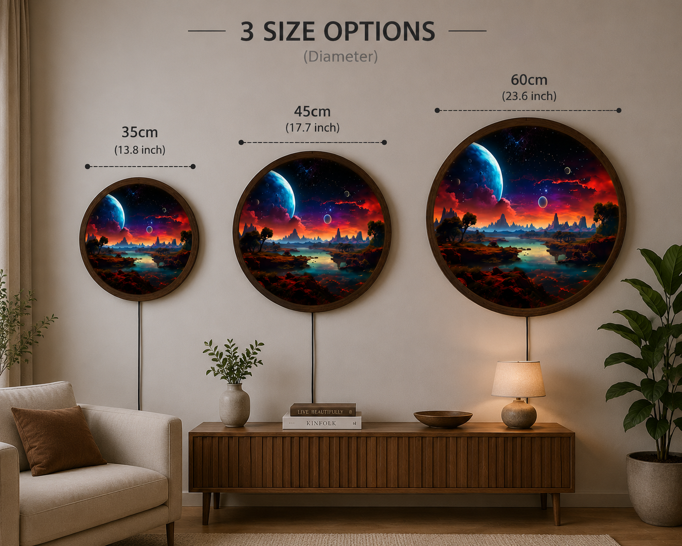 Galaxy LED Wall Art, Fantasy Planet Landscape Wall Decor, Space Lighted Wall Art, Celestial Wall Light, Astronomy Home Decor