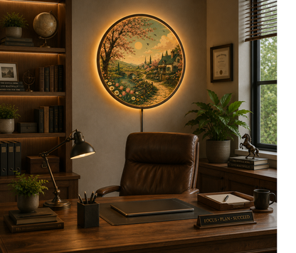 Spring Countryside LED Wall Art, Retro Floral Acrylic Light Sign