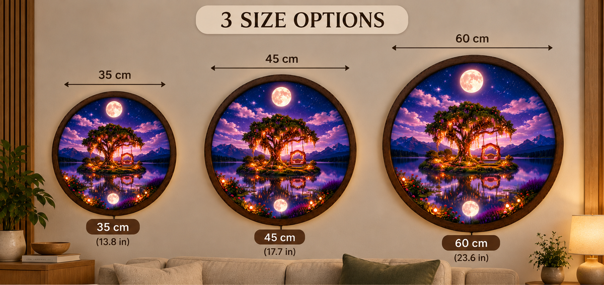 Enchanted Tree LED Wall Art, Moonlit Fantasy Garden Light, Romantic Tree of Life Decor, Magical Landscape Wall Art, Bedroom Night Light