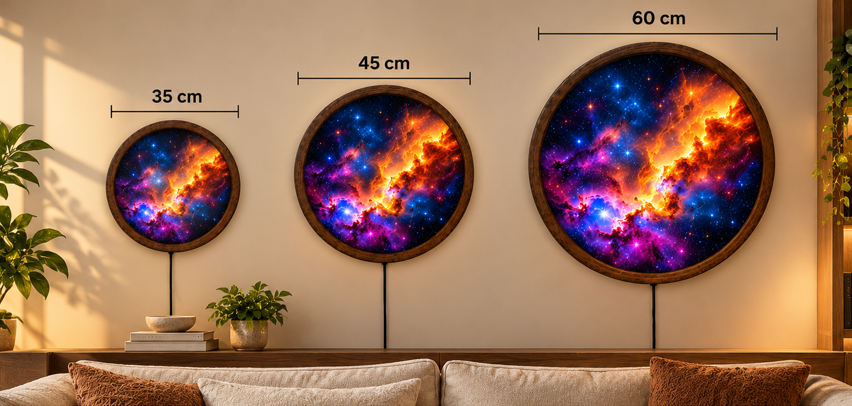 Colorful Galaxy LED Wall Art, Cosmic Nebula Wall Light, Round Outer Space Decor, Starry Night Bedroom Living Room Lamp