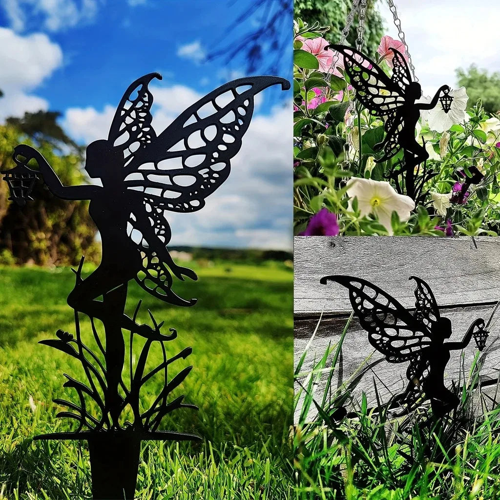 Garden Fairy Metal Decor - Charming Outdoor Decoration for Patio & Lawn