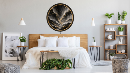 Mystic Mountain LED Wall Art, Black Gold Acrylic Night Light