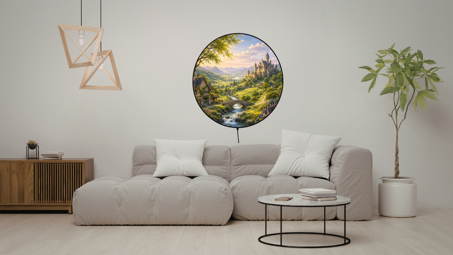 European Countryside LED Wall Decor, Cottagecore Acrylic Night Light