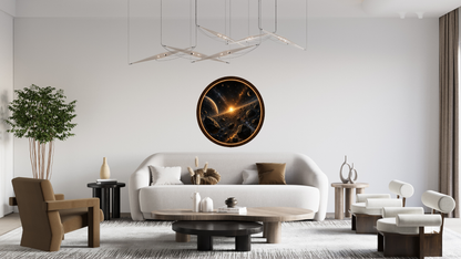 Cosmic Asteroid LED Wall Art, Planetary Space Decor, Lighted Wall Hanging
