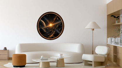 Cosmic Asteroid LED Wall Art, Planetary Space Decor, Lighted Wall Hanging