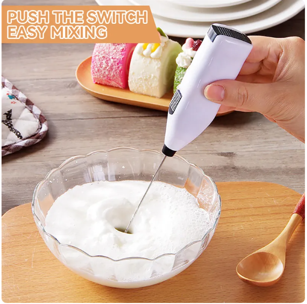 Mini Electric Whisk Foamer Blender Wireless Coffee Whisk Mixer Handheld Egg Beater