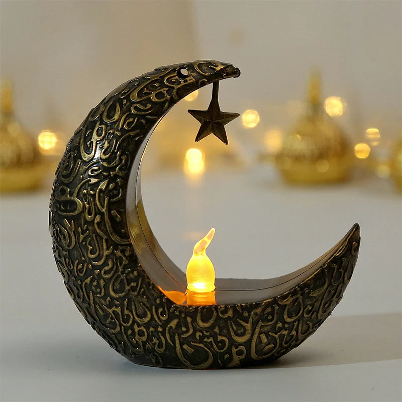 Middle Eastern Style Candle Holder, Star and Moon Design, Modern Romantic Decoration for Home & Parties