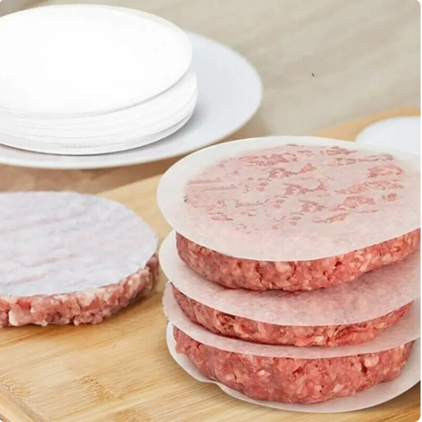 100pcs Baking Paper Liner BBQ Oven Patty Hamburger Paper Cake Non-Stick Baking