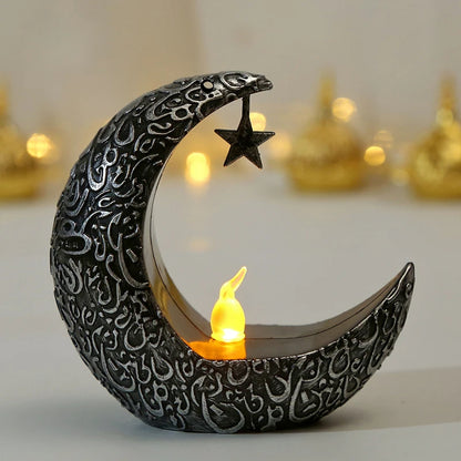 Middle Eastern Style Candle Holder, Star and Moon Design, Modern Romantic Decoration for Home & Parties